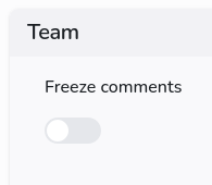 freeze comment switch