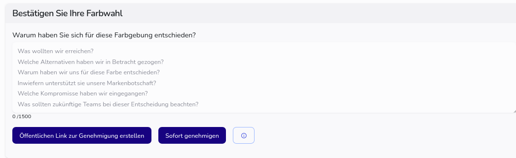 Freigabe-Abschnitt für eine Studie